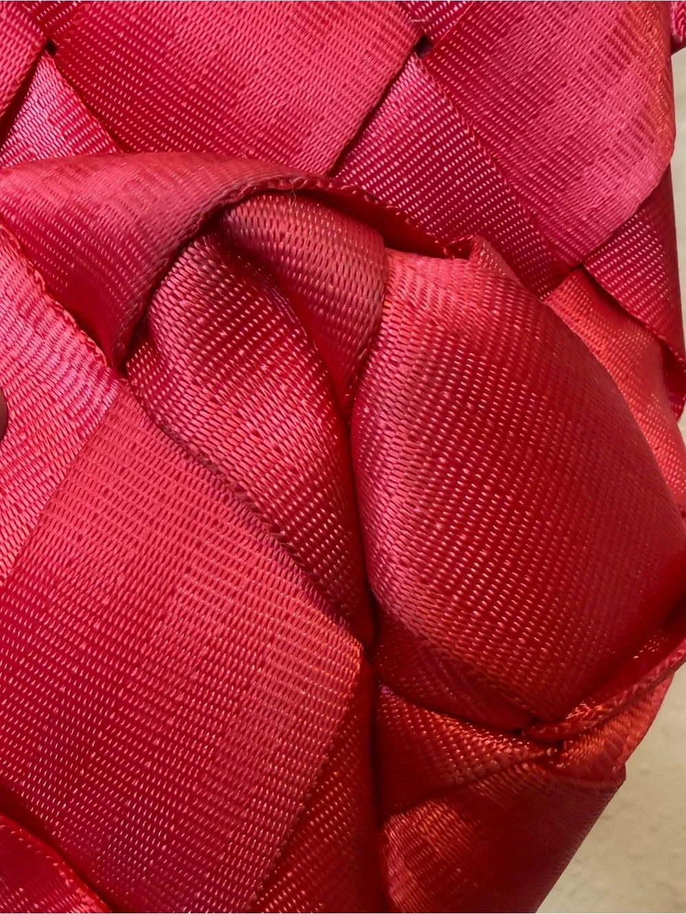 Maggie Bags Seatbelt Laptop Messenger Bag Deep Pink Woven Work Bag Travel Tote